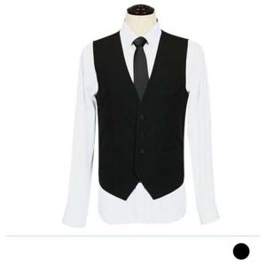 베이직 블랙 정장조끼