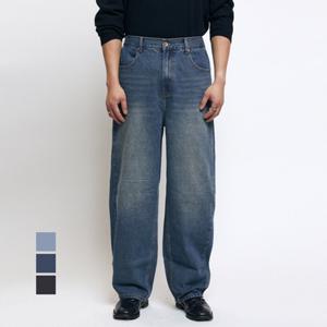 럭스골프 남녀공용 스트리트 세미 커브드 뒷밴딩 데님 팬츠 SQ25A521