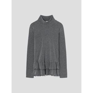 (355Y41LY13) [에잇세컨즈] 러플 터틀넥 티셔츠  그레이