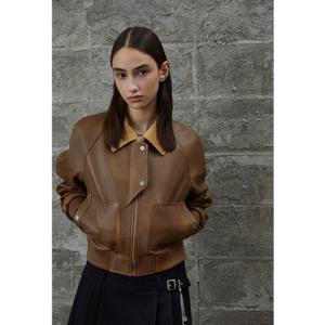 [에고이스트] ER4LJ960 탈부착카라 포인트 레더 자켓 (25년 겨울)