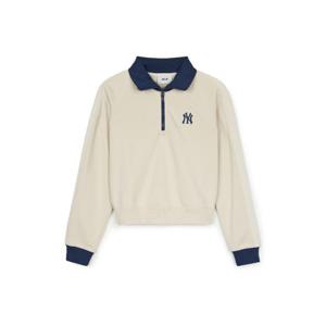 MLB긴팔티 JQT 3FMTV1244-50CRD 여성 스포티브 바시티 컬러블록 크롭 반집업 맨투맨 뉴욕양키스