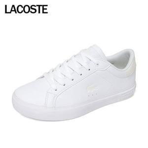 라코스테 파워코트 225 1 J 여성 레더 화이트 스니커즈 운동화 750SUJ0018-65T