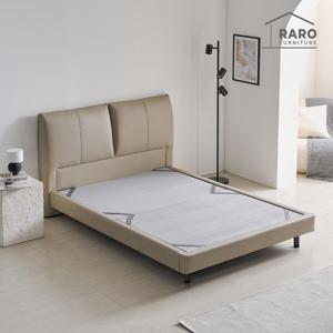 라로퍼니처 브리튼 가죽 호텔식 퀸 침대 Q 프레임