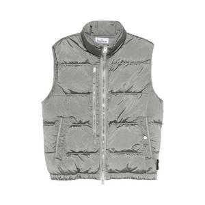 스톤아일랜드 패딩조끼 심리스 듀얼 짚 시멘 G100006