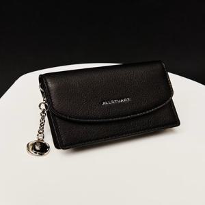 [질스튜어트] 플라워참장식 소가죽 명함카드지갑 블랙 JAWA6E702BK