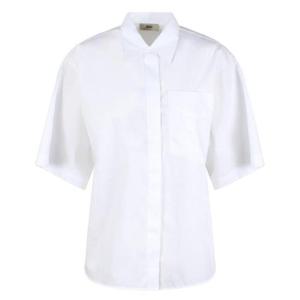 26 SS 에르노 로고 엠브로이더드 숏슬리브 셔츠 화이트 CM000002D13176