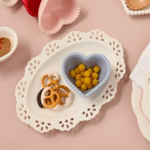 [모던하우스] 러브소르베 펀칭레이스 타원형접시 L22 플라워