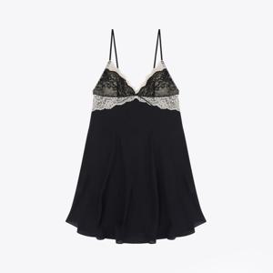 [섹시쿠키]라비앙 블랙 풀슬립 SCWFA701