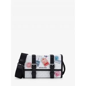 마이클코어스 쿠퍼 임벨리시드 트렁크 크로스바디 - MK 시그니처 37R6LCOM1B3535 브라이트 화이트