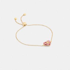코치 파베 하트 슬라이더 팔찌 CDS80-GD/PK 골드/핑크