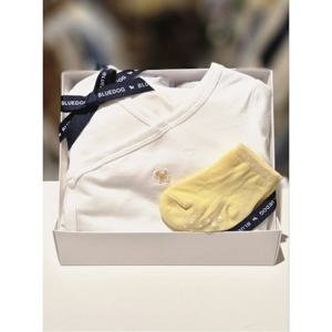 블루독베이비 10 26SS신상(WH)구름모달배내바디수트컬러팝양말세트 (461700400501103)