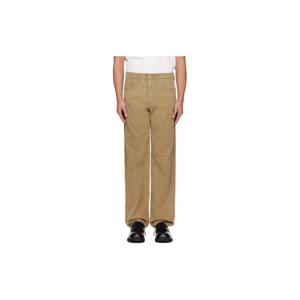 25 FW 메종마르지엘라 남성 베이지 스트레이트 핏  스웨이드 데님 진 261188M186010