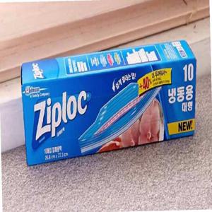지퍼락 지퍼백 이지오픈탭 10매 냉동대형