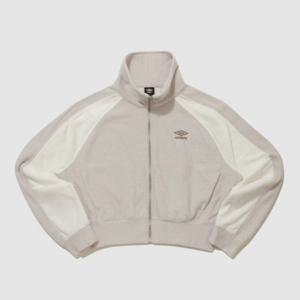 엄브로져지 JQS UP422CFTN9-OBE 플러피 우먼스 기모 풀집 자켓 베이지