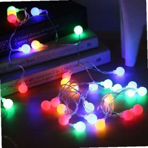 앵두 30P 감성전구 투명선 컬러 캠핑전구 배터리형 크