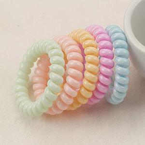 전화선 스프링 머리끈 5종세트 URK-033