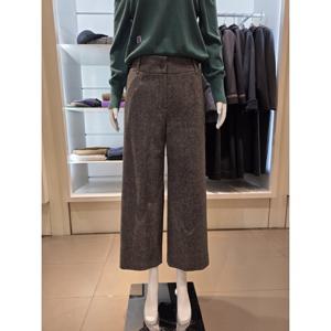 [비꼴리끄] 해링본 뒷밴딩 세미 와이드 팬츠 B254WS1010