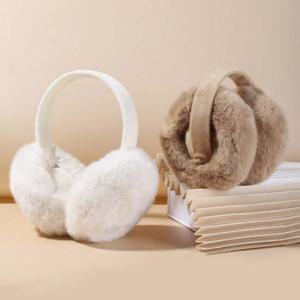 여성 토끼털 풍성한 퍼 털 귀마개 방한 겨울 귀도리