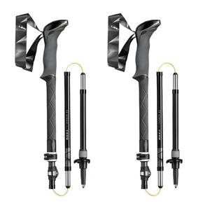 레키 마카루 FX 카본 AS 블랙 접이식 5단 접이식 등산스틱 충격흡수 경량 지팡이