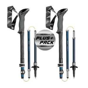 레키 플러스팩 마카루 FX 카본 AS NAVY 5단 접이식 등산스틱 충격흡수 경량 지팡이