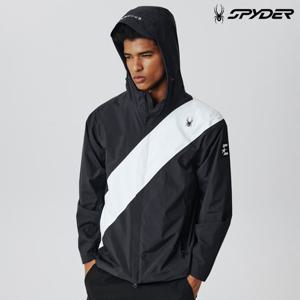 [스파이더] 공용 유로스포츠 워터프루프 후드 윈드브레이커 SPIFCNJK221UBLK