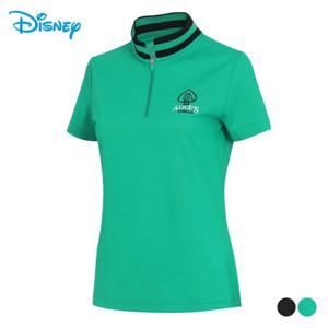 [디즈니골프] 여성 하이넥 하프 집업 티셔츠 DN2LTS044