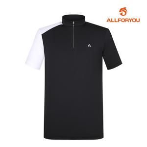[올포유] 남성 배색 포인트 반집업 반팔 티셔츠 AMTYL5167-199