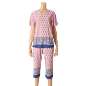 [비비안(언더웨어)]가볍고 시원한 불가리 보더프린트 여성 홈웨어 상하의세트 (CP8088W)