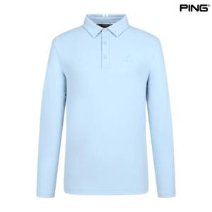 [핑골프]남성 베이직 카라 긴팔 티셔츠 (111D3TO002_BL)