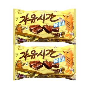 [해태]해태 미니 자유시간 초코바 630g 2개
