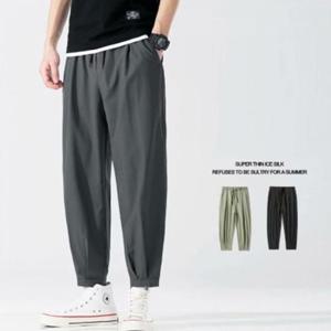 마바지 와이드핏 쿨링팬츠 허리밴딩 배기바지 IS-PA28