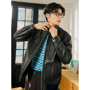 [빈폴멘] 레더 해링턴  블랙 (BC513ZC115)