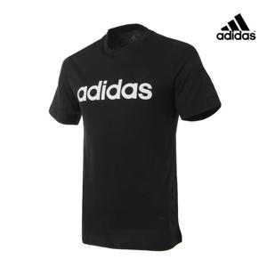 아디다스 에센셜 남자 순면 검정 반팔 티셔츠 GL0057