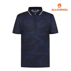 [올포유] 남성 카모 프린트 카라 반집업 반팔 티셔츠 AMTPM4171-915