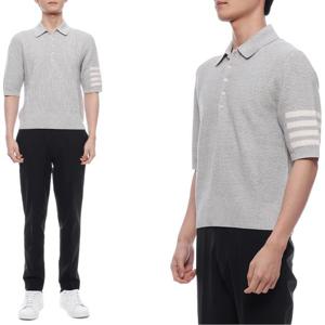 [톰브라운] 25SS 남성 린넨 혼방 폴로 반팔티셔츠 (MKP125A Y6011 065 25S)