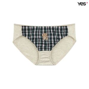 [예스]타탄체크 곰돌이 삼각팬티 YSWPB341
