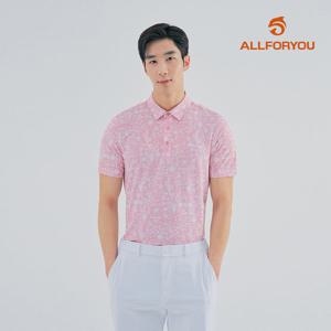 [올포유] [모델착장] 남성 알로하 프린트 카라 반팔 티셔츠 AMTYM3261-403