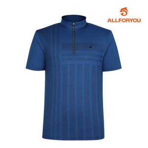 [올포유] 남성 도트 프린트 반집업 반팔 티셔츠 AMTHM4291-915