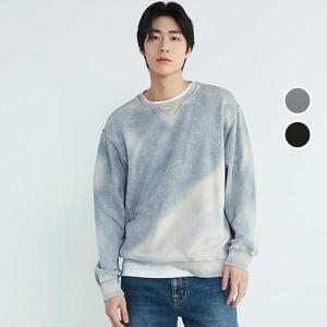 [버커루]남성 가먼트다잉 루즈핏 맨투맨 티셔츠 B234TS310P