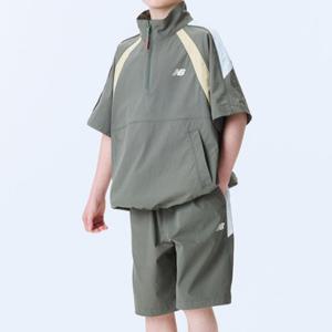 뉴발란스키즈트레이닝세트 PQC NK9YF2112U-49 우븐 반팔 아노락 셋업