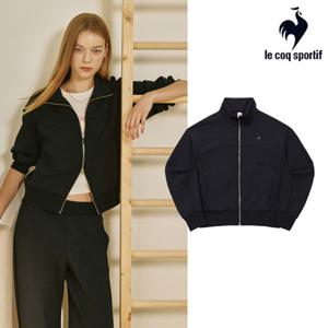 [르꼬끄] 여성 모달 더블텐션 루즈핏 하이넥 집업 QQ322OFT81_BLK