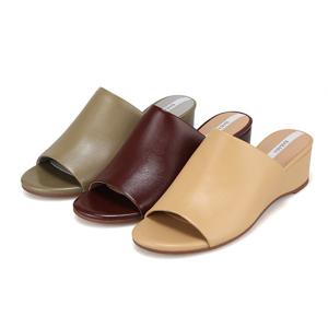 [FW 신상] 바바라 페미닌 소가죽 여성 웻지힐 뮬 4.5cm_BBI731