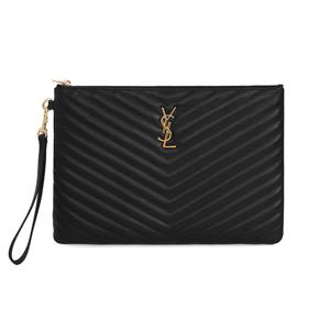 생로랑 559193 CWU01 1000 카산드라 모노그램 마틀라세 금장 미디움 클러치백