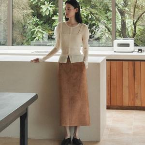 [쥬크]스웨이드 H라인 스커트 Z254MSD007