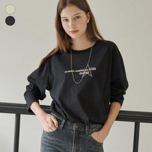 [GUESS]게스진 여성 하트프린팅 긴팔 티셔츠(OP3K5424)