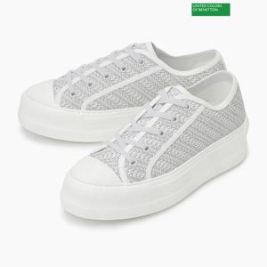 베네통 트위드 통굽 스니커즈 BCSH50461