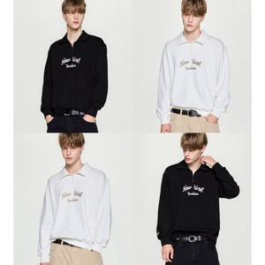 MLB 베이직 레터링 반집업 맨투맨 3AMTB3354