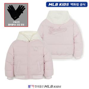 [MLB키즈US] (7ADJB2056-50PKL) [플리스장갑증정] 스트릿 바시티 중경량 덕다운 아동패딩 키즈패딩