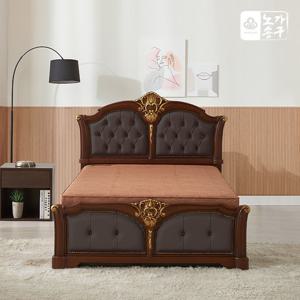 노송가구 아담 엔틱 서랍형 헤링본 황토볼 흙침대 싱글(S)