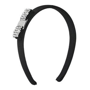 [페라가모] 여성 크리스탈 바라보우 헤어밴드 34 7581 NERO CRYSTAL 0713034